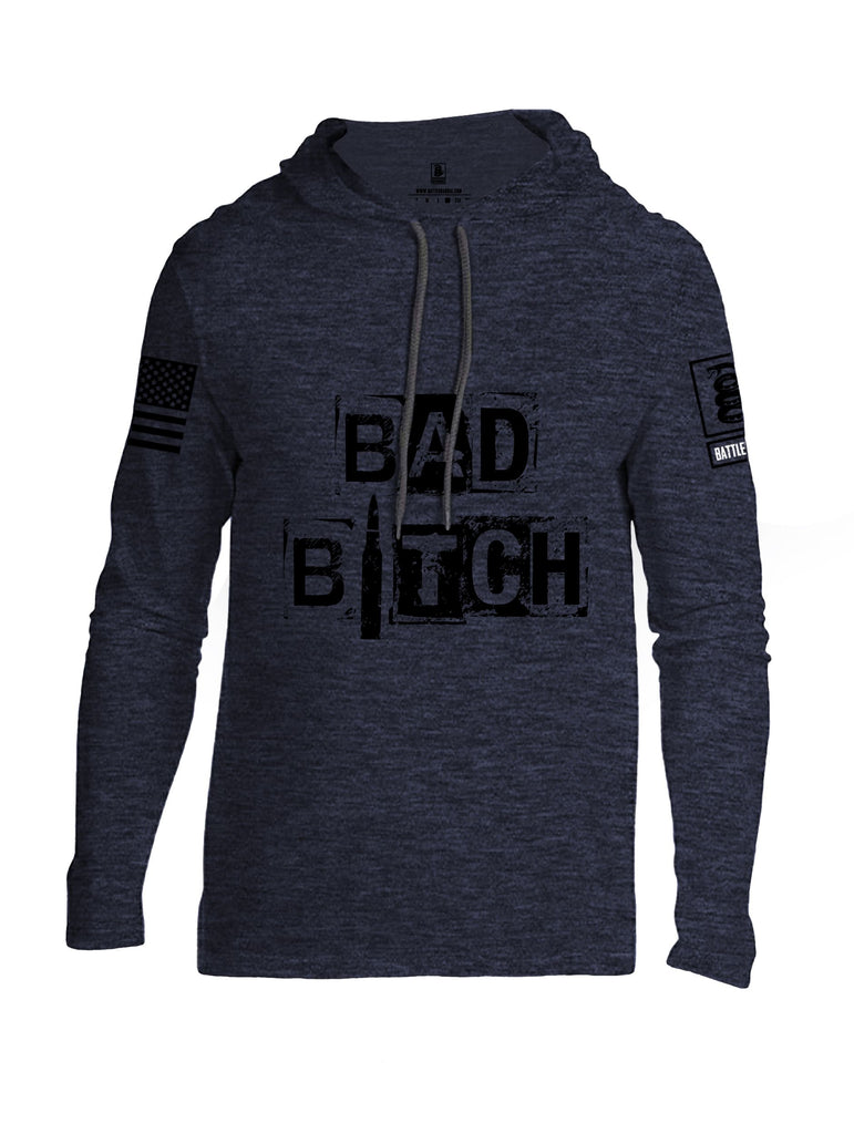 Battleraddle Bad Bitch Black Sleeves Men Cotton Thin Cotton Lightweight Hoodie