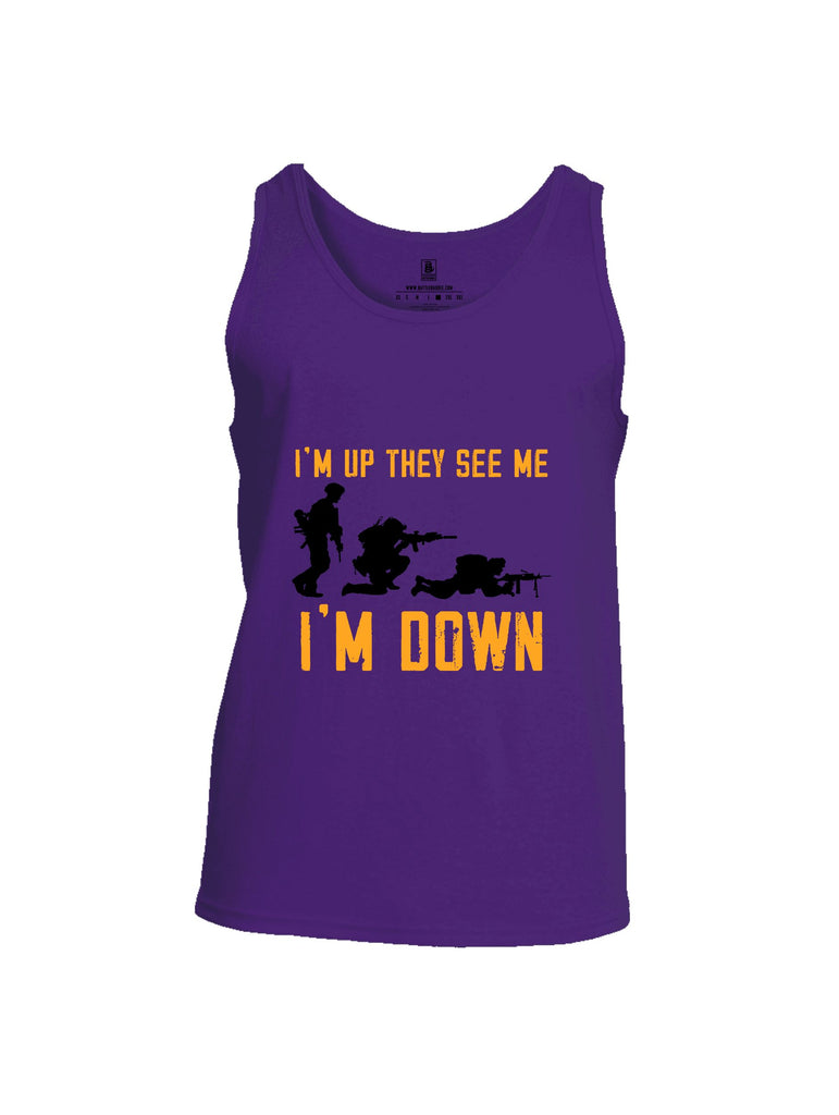 Battleraddle Im Up They See Me   Black Sleeves Men Cotton Cotton Tank Top