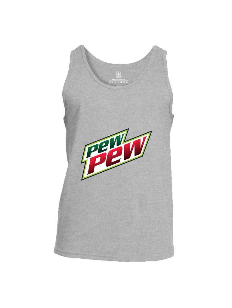 Battleraddle Pew Pew White Sleeves Men Cotton Cotton Tank Top