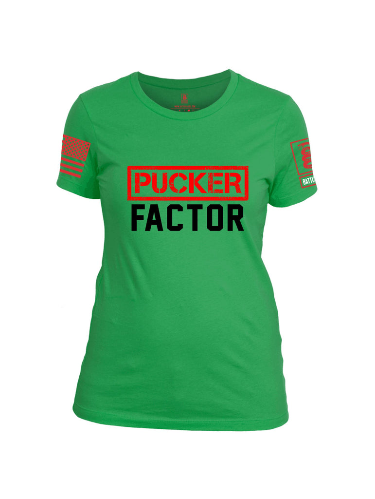 Battleraddle Pucker Factor  Red Sleeves Women Cotton Crew Neck T-Shirt