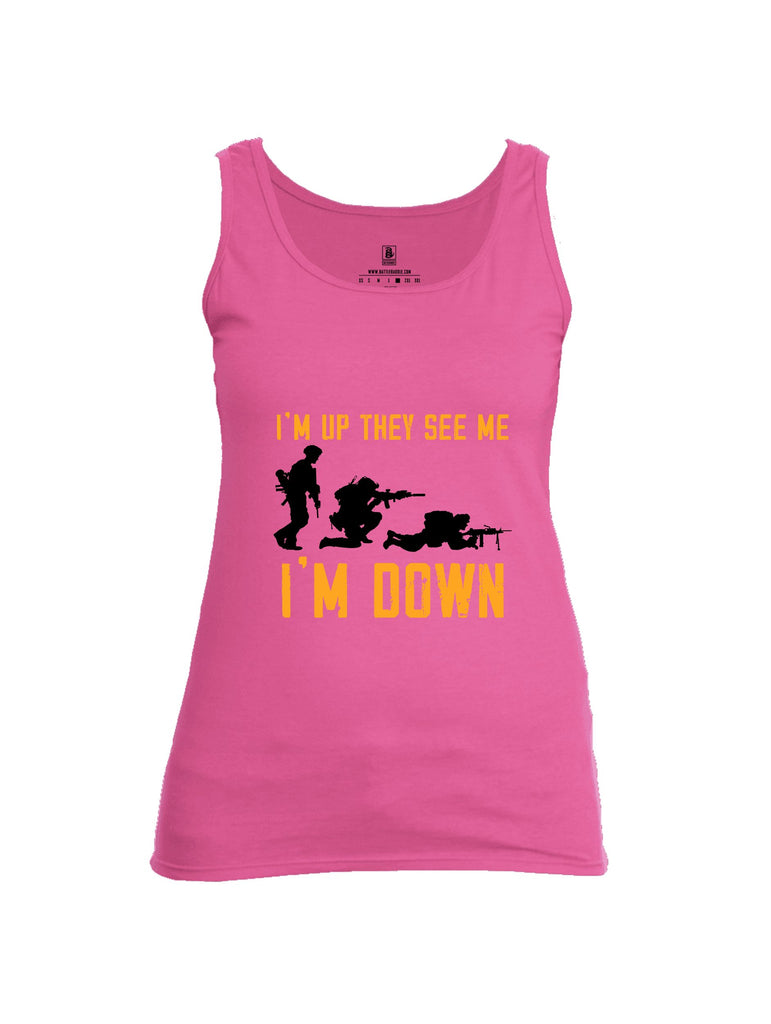 Battleraddle Im Up They See Me   Black Sleeves Women Cotton Cotton Tank Top