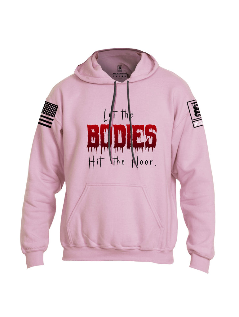 Battleraddle Let The Bodies Hit The Floor  Black Sleeves Uni Cotton Blended Hoodie With Pockets