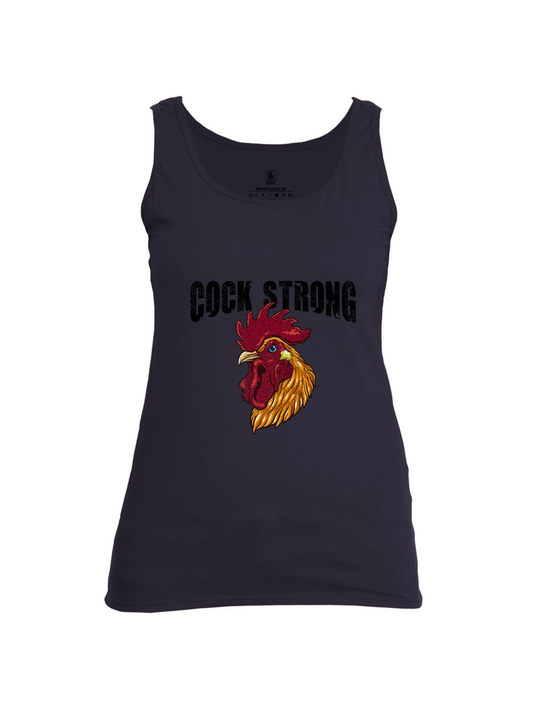 Battleraddle Cock Strong Black Sleeves Women Cotton Cotton Tank Top