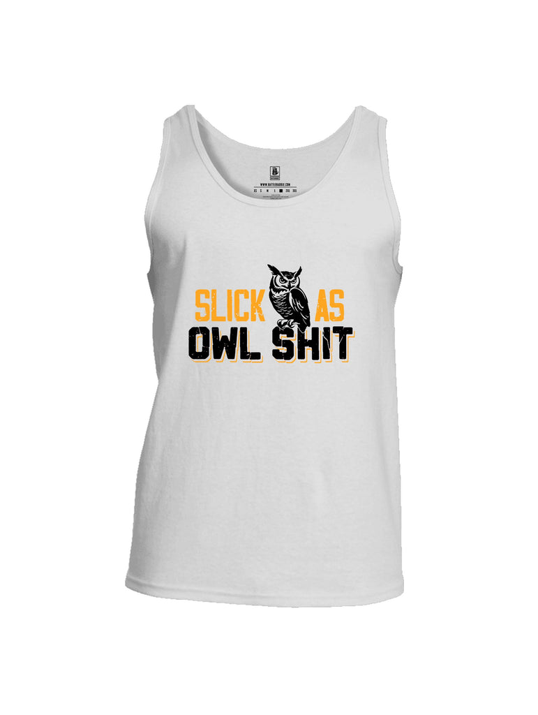 Battleraddle Slick As Owl Shit Black Sleeves Men Cotton Cotton Tank Top