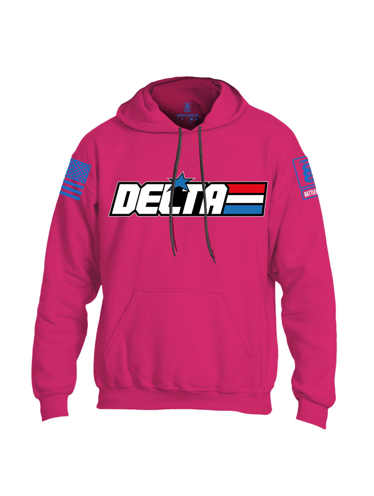 Battleraddle Delta Gi Joe Mid Blue Sleeves Uni Cotton Blended Hoodie With Pockets