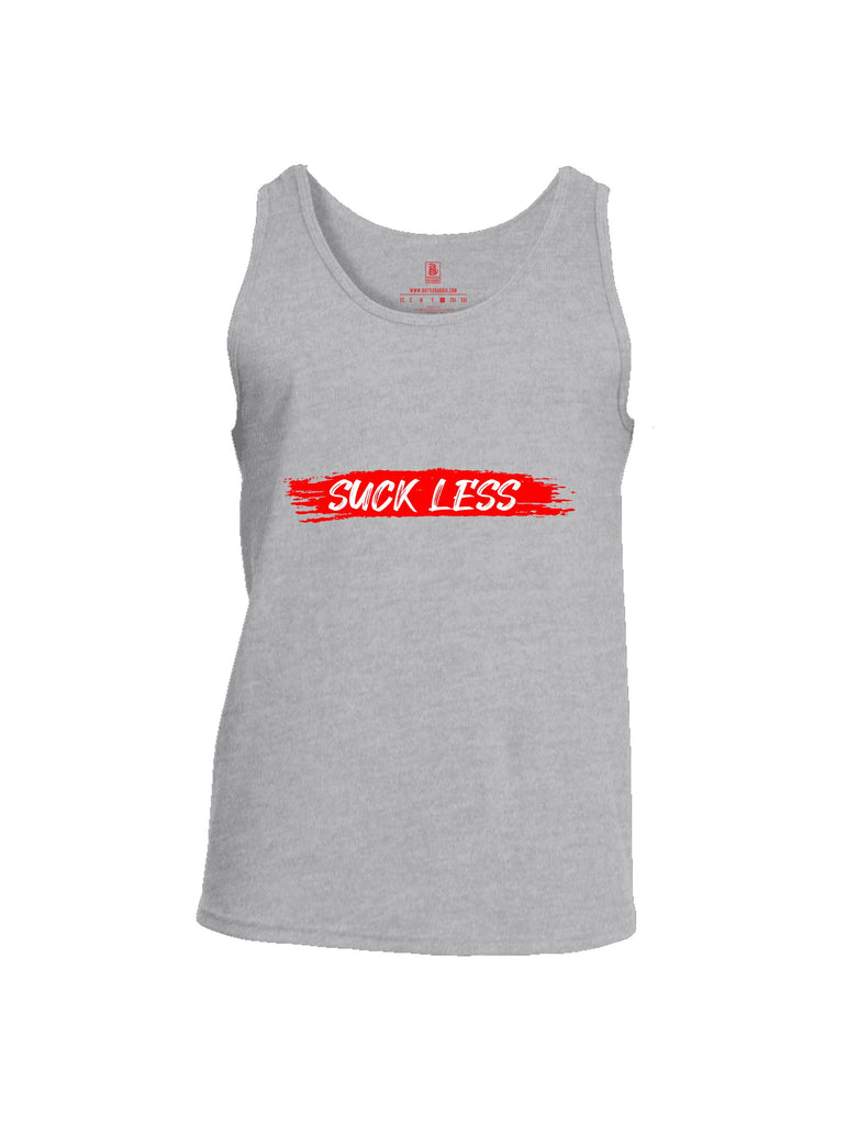 Battleraddle Suck Less Red Sleeves Men Cotton Cotton Tank Top