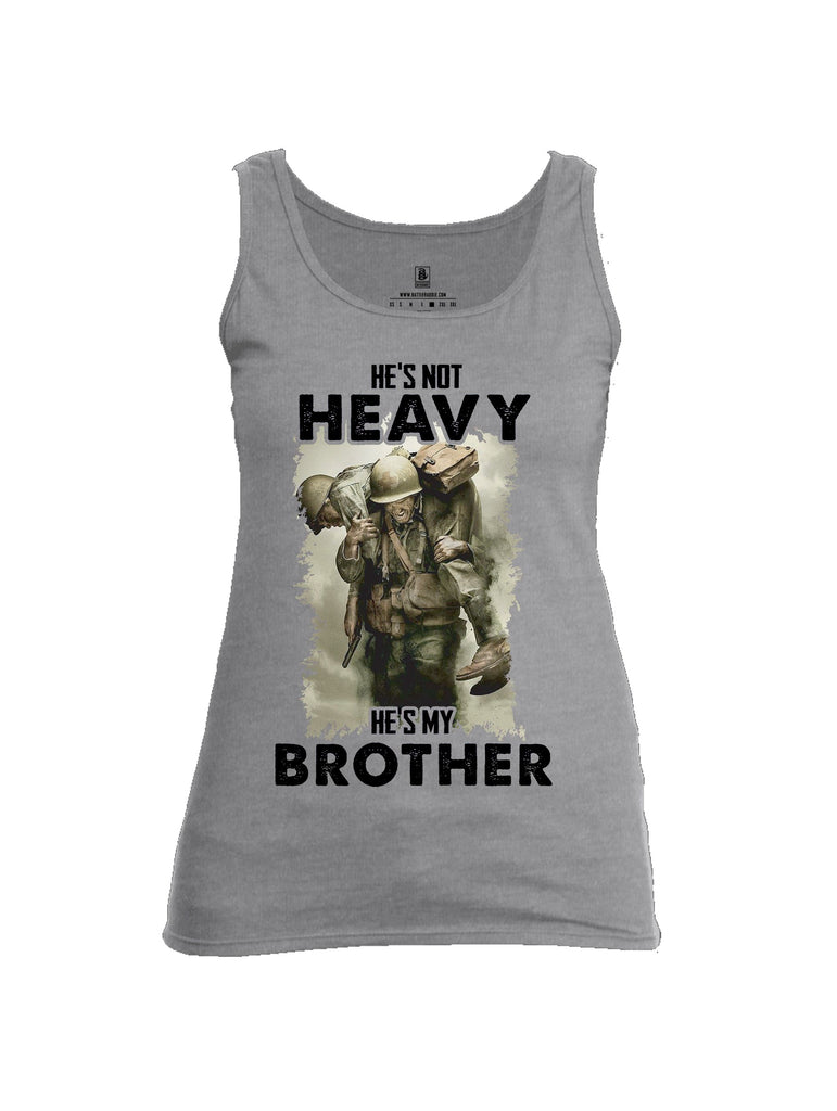 Battleraddle He'S Not Heavy He'S My Brother Black Sleeves Women Cotton Cotton Tank Top