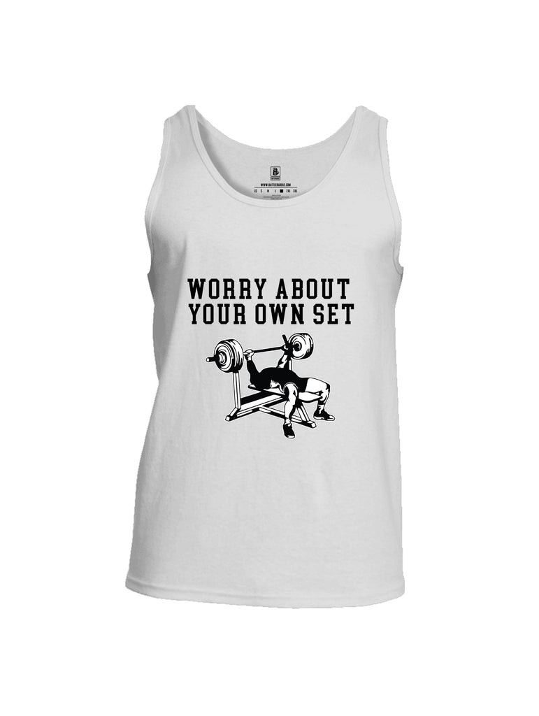 Battleraddle Worry About Your Own Set  Black Sleeves Men Cotton Cotton Tank Top