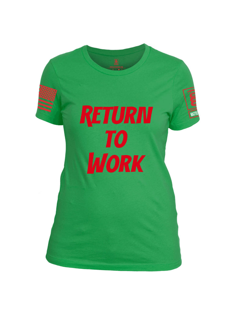 Battleraddle Return To Work Red Sleeves Women Cotton Crew Neck T-Shirt