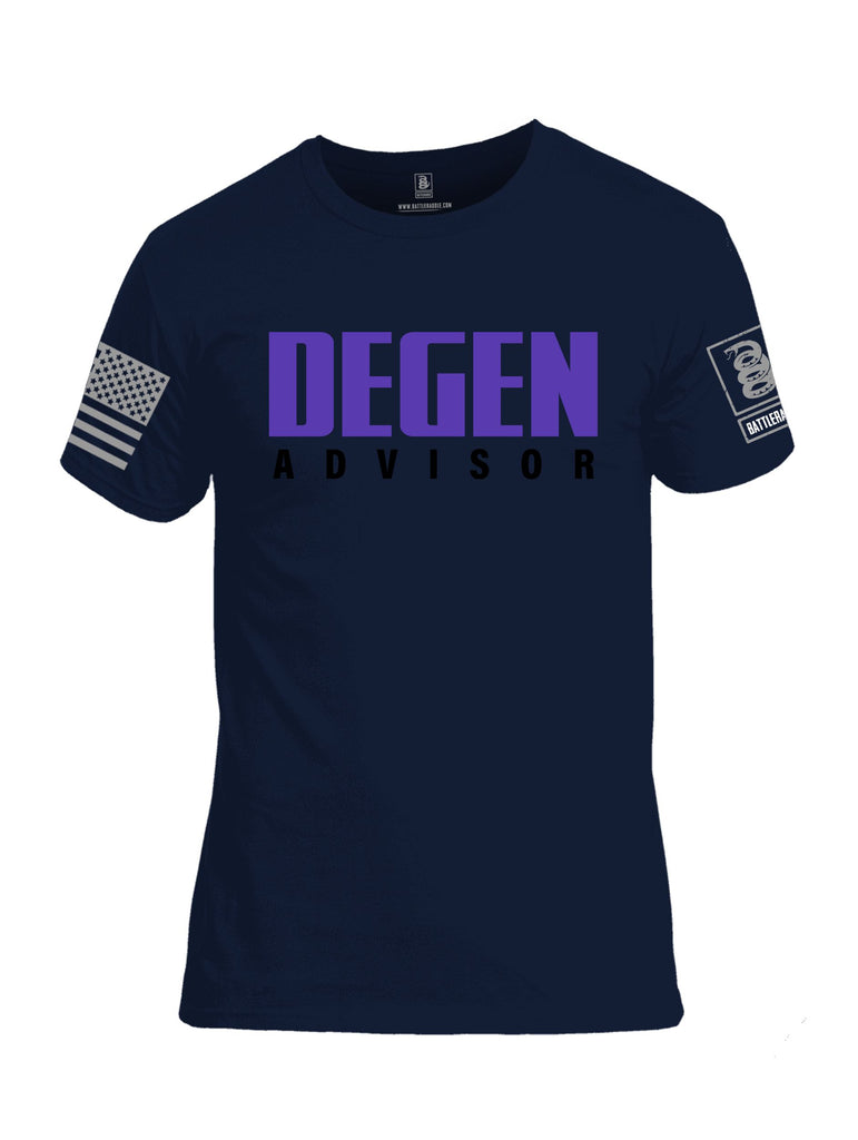 Battleraddle Degen Advisor Grey Sleeves Men Cotton Crew Neck T-Shirt