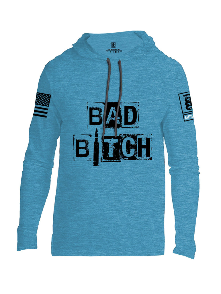 Battleraddle Bad Bitch Black Sleeves Men Cotton Thin Cotton Lightweight Hoodie