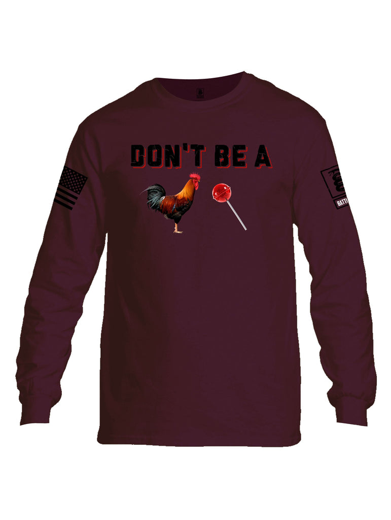 Battleraddle Don'T Be A Cock Sucker  Black Sleeves Men Cotton Crew Neck Long Sleeve T Shirt