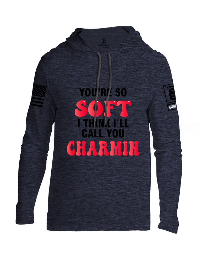 Battleraddle Youre So Soft I Think Ill Call You Charmin  Black Sleeves Men Cotton Thin Cotton Lightweight Hoodie