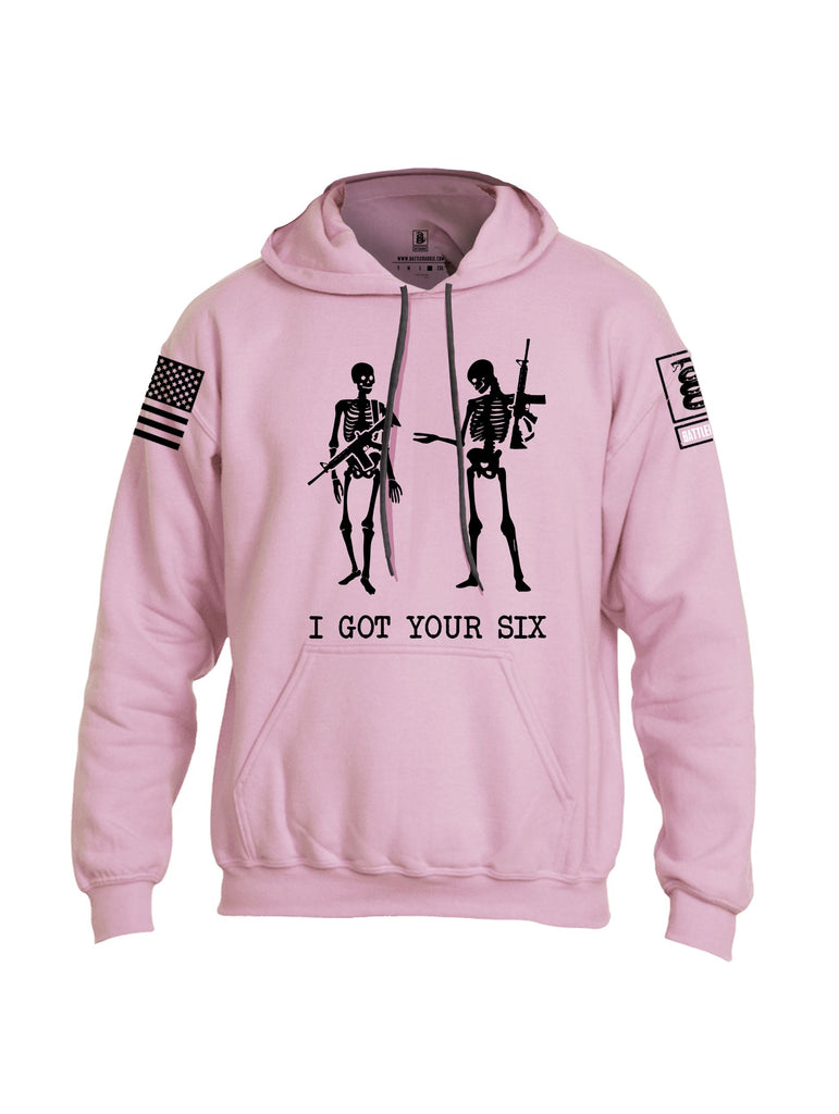 Battleraddle I Got Your Six Skeleton  Black Sleeves Uni Cotton Blended Hoodie With Pockets