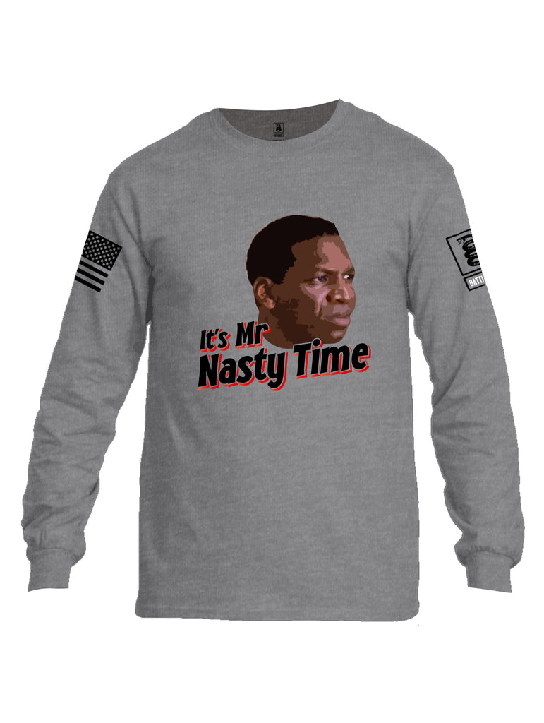 Battleraddle Its Mr Nasty Time Black Sleeves Men Cotton Crew Neck Long Sleeve T Shirt