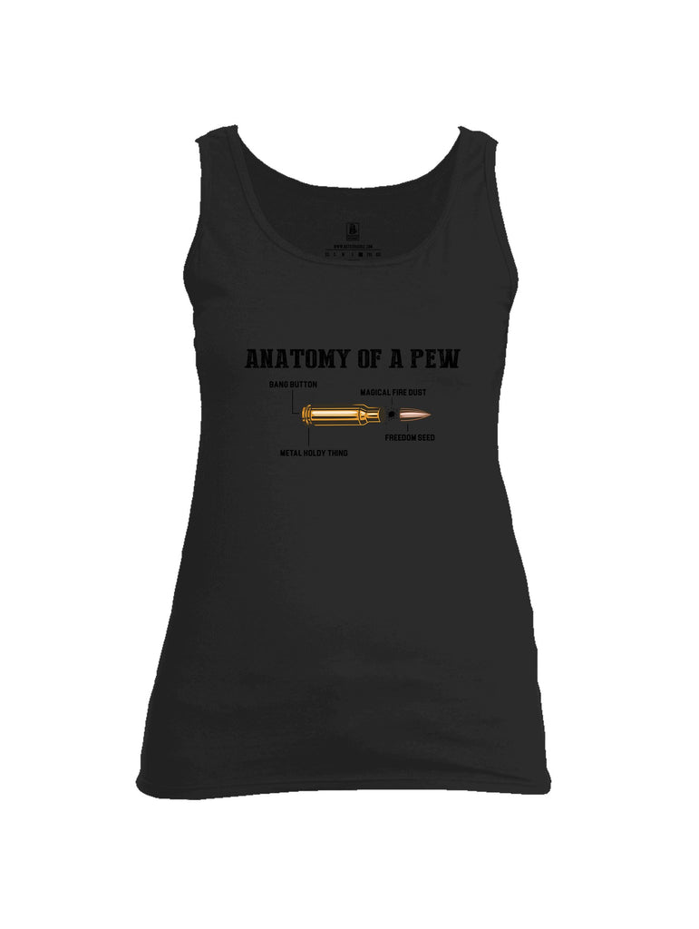 Battleraddle Anatomy Of A Pew Black Sleeves Women Cotton Cotton Tank Top