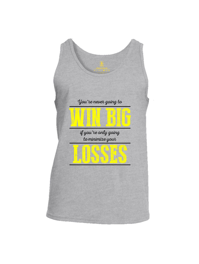 Battleraddle You'Re Never Going To Win Big  Yellow Sleeves Men Cotton Cotton Tank Top