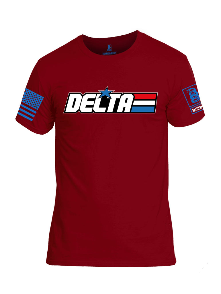 Battleraddle Delta Gi Joe Mid Blue Sleeves Men Cotton Crew Neck T-Shirt