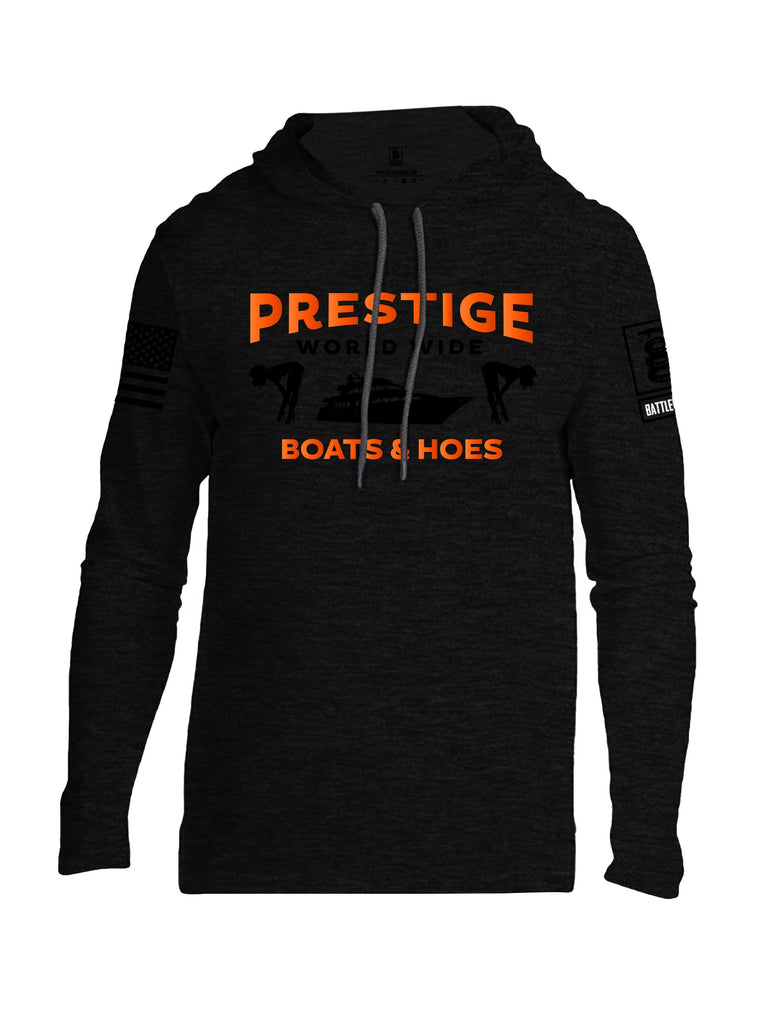 Battleraddle Prestige World Wide Black Sleeves Men Cotton Thin Cotton Lightweight Hoodie