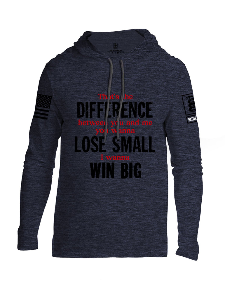 Battleraddle That'S The Difference Black Sleeves Men Cotton Thin Cotton Lightweight Hoodie