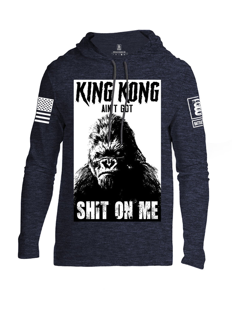 Battleraddle King Kong Ain'T Got Shit On Me White Sleeves Men Cotton Thin Cotton Lightweight Hoodie