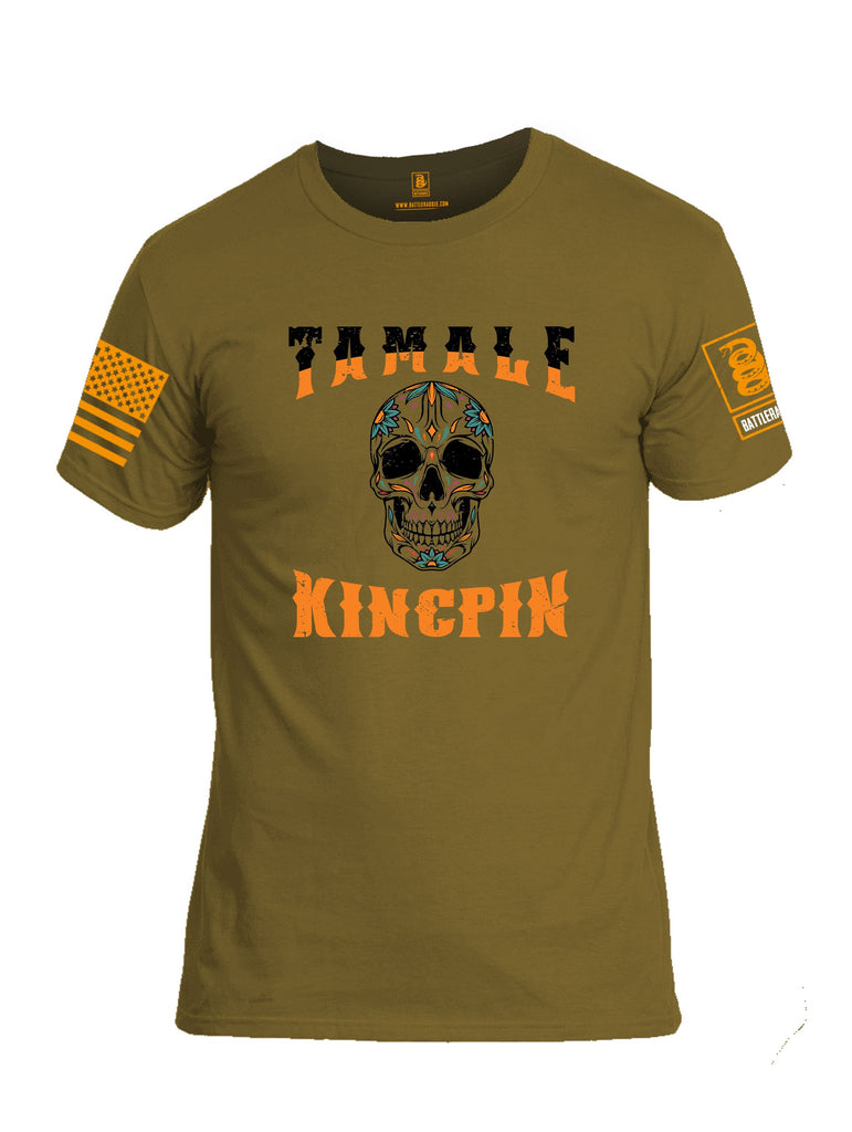 Battleraddle Tamale Kingpin Orange Sleeves Men Cotton Crew Neck T-Shirt