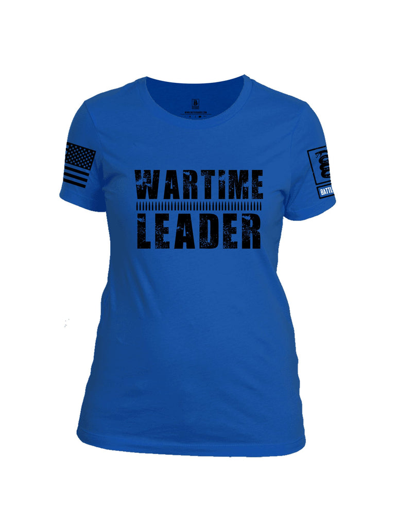 Battleraddle Wartime Leader  Black Sleeves Women Cotton Crew Neck T-Shirt