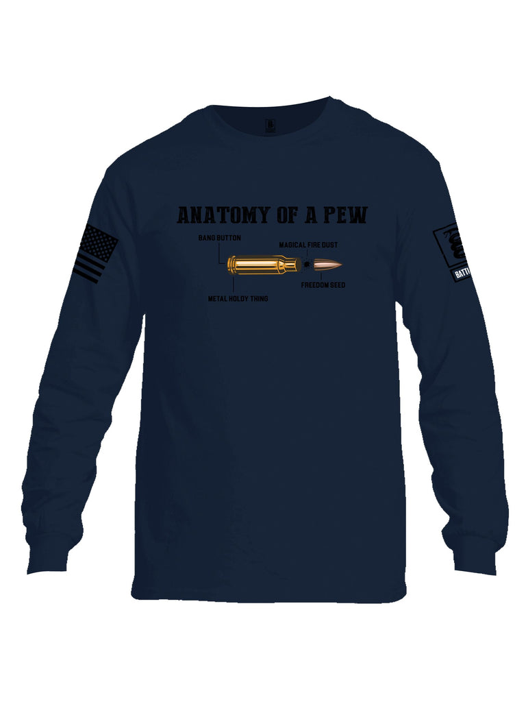 Battleraddle Anatomy Of A Pew Black Sleeves Men Cotton Crew Neck Long Sleeve T Shirt