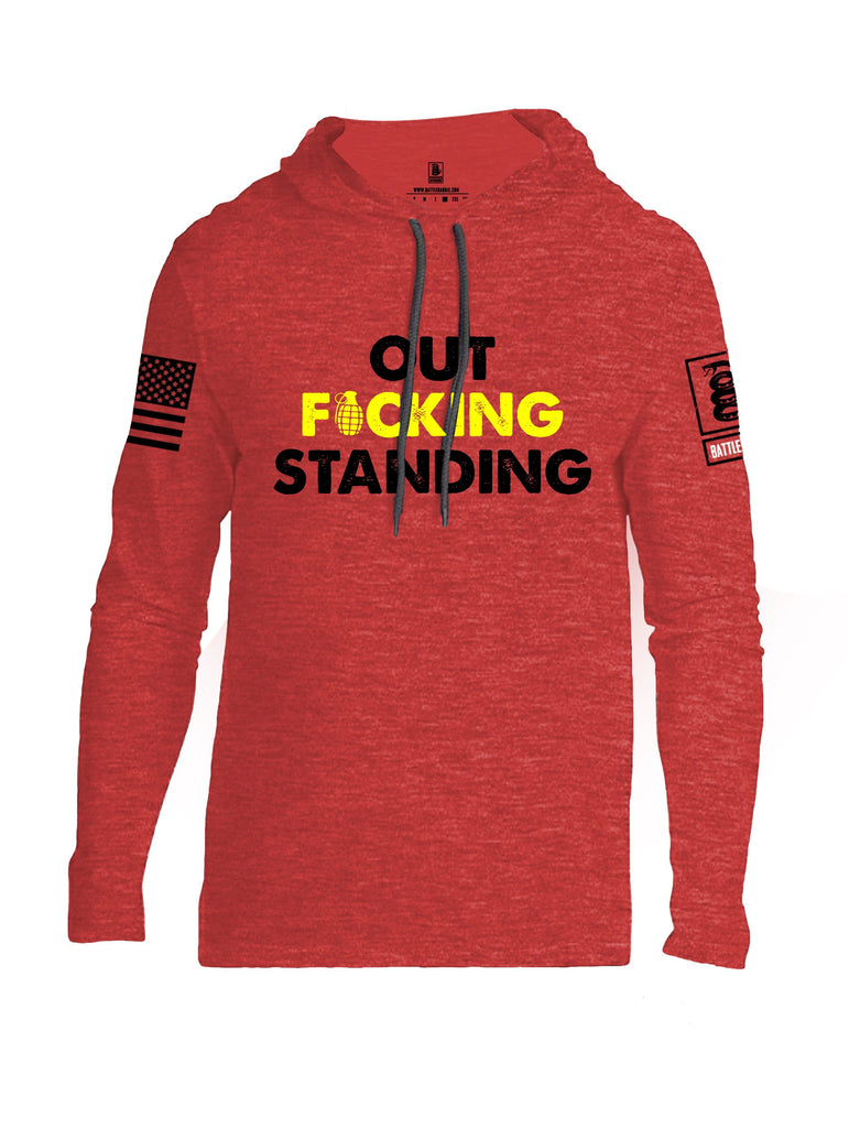 Battleraddle Out Fucking Standing Black Sleeves Men Cotton Thin Cotton Lightweight Hoodie