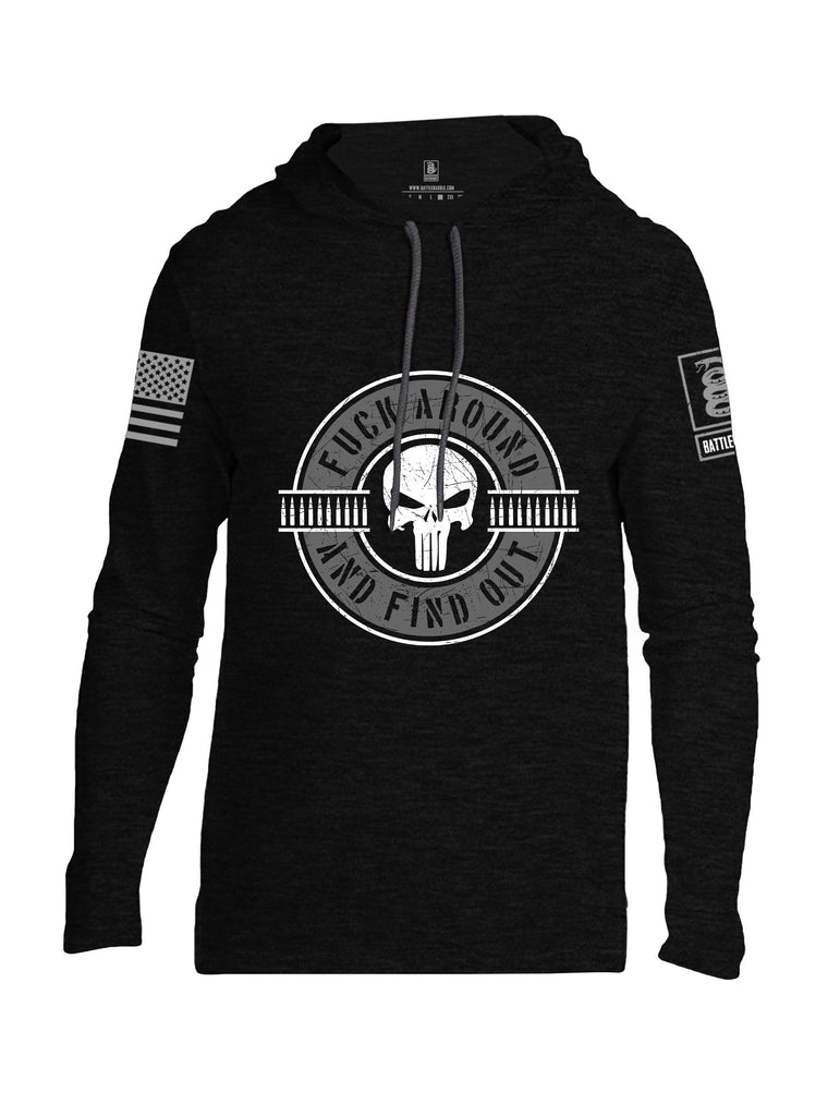 Battleraddle Faafo Punisher Grey Sleeves Men Cotton Thin Cotton Lightweight Hoodie