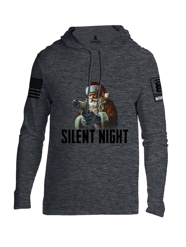 Battleraddle Silent Night Black Sleeves Men Cotton Thin Cotton Lightweight Hoodie