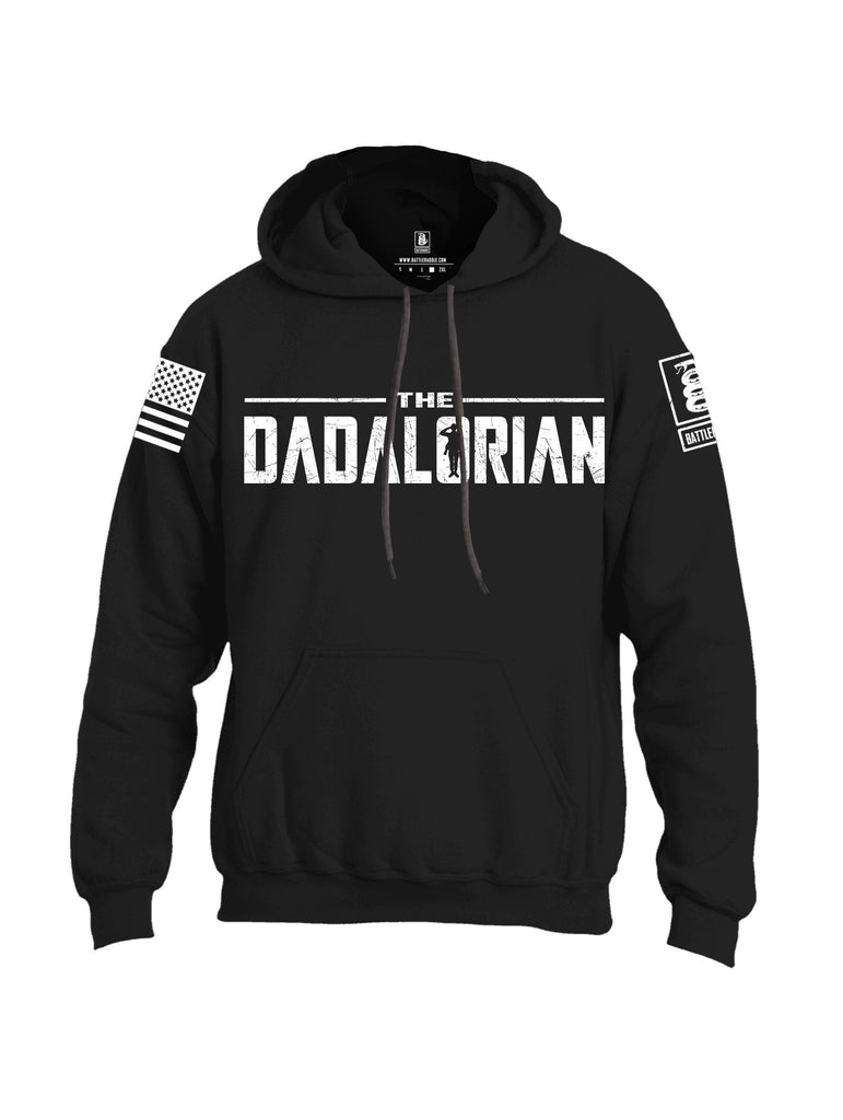 Battleraddle The Dadalorian  White Sleeves Uni Cotton Blended Hoodie With Pockets