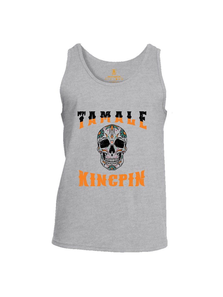 Battleraddle Tamale Kingpin Orange Sleeves Men Cotton Cotton Tank Top