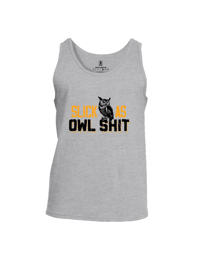 Battleraddle Slick As Owl Shit Black Sleeves Men Cotton Cotton Tank Top