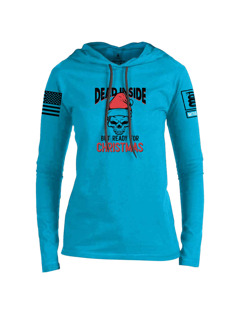 Battleraddle Dead Inside Black Sleeves Women Cotton Thin Cotton Lightweight Hoodie