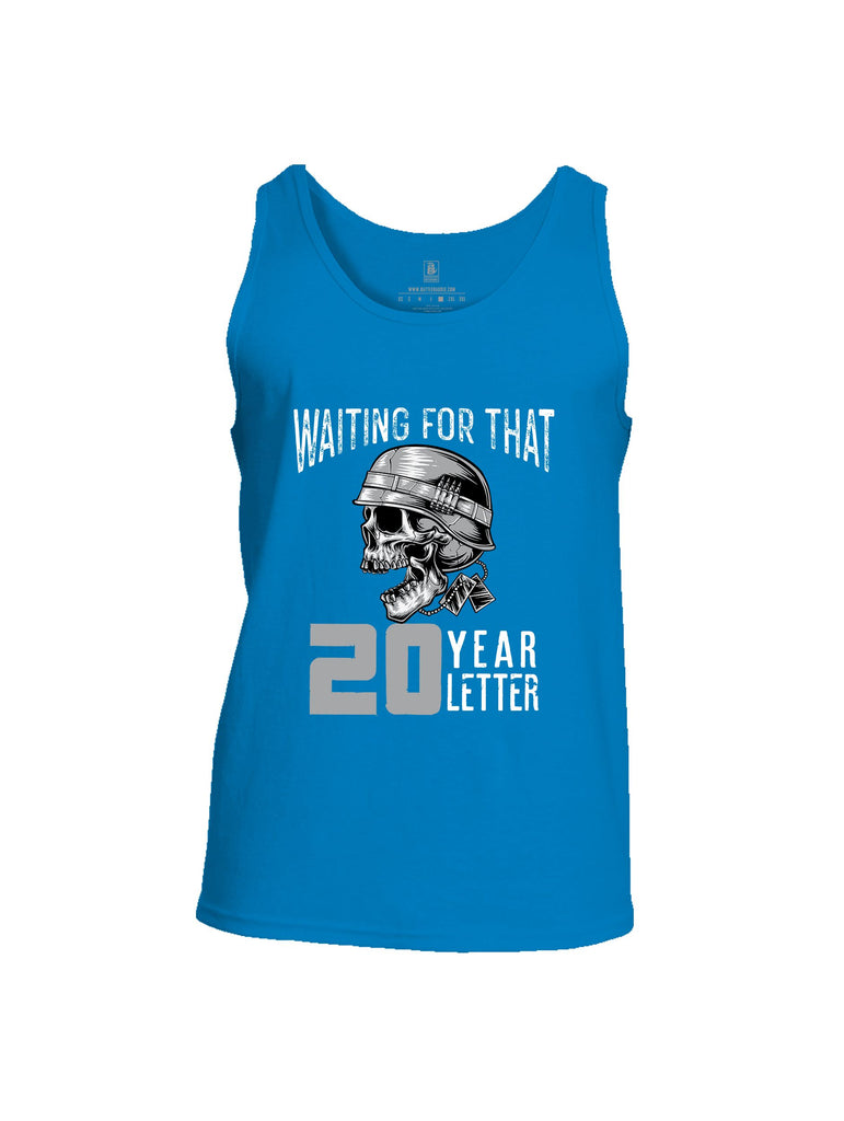 Battleraddle Waiting For That 20 Year Letter Grey Sleeves Men Cotton Cotton Tank Top