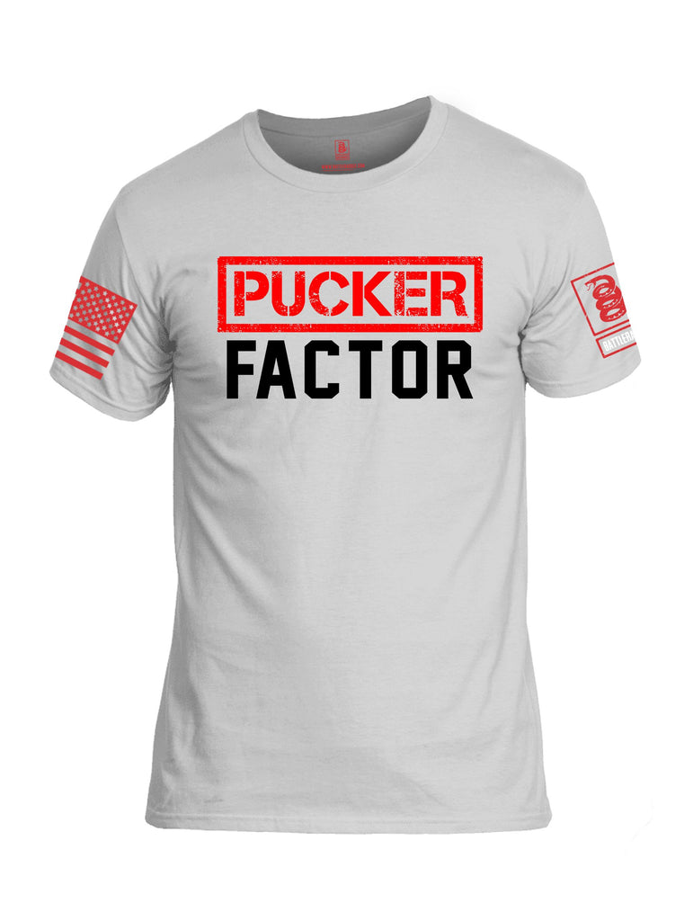 Battleraddle Pucker Factor  Red Sleeves Men Cotton Crew Neck T-Shirt