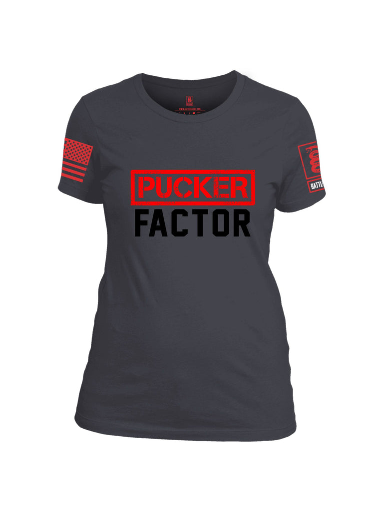 Battleraddle Pucker Factor  Red Sleeves Women Cotton Crew Neck T-Shirt