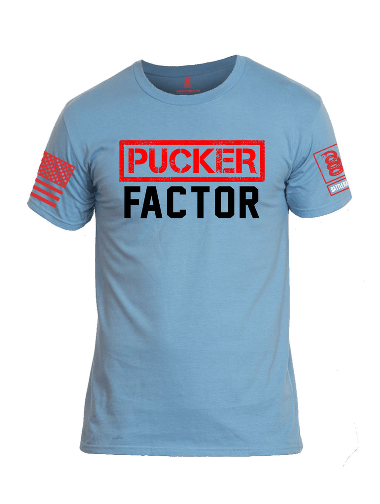 Battleraddle Pucker Factor  Red Sleeves Men Cotton Crew Neck T-Shirt