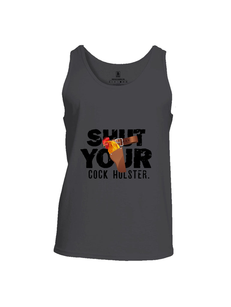 Battleraddle Shut Your Cock Holster Black Sleeves Men Cotton Cotton Tank Top