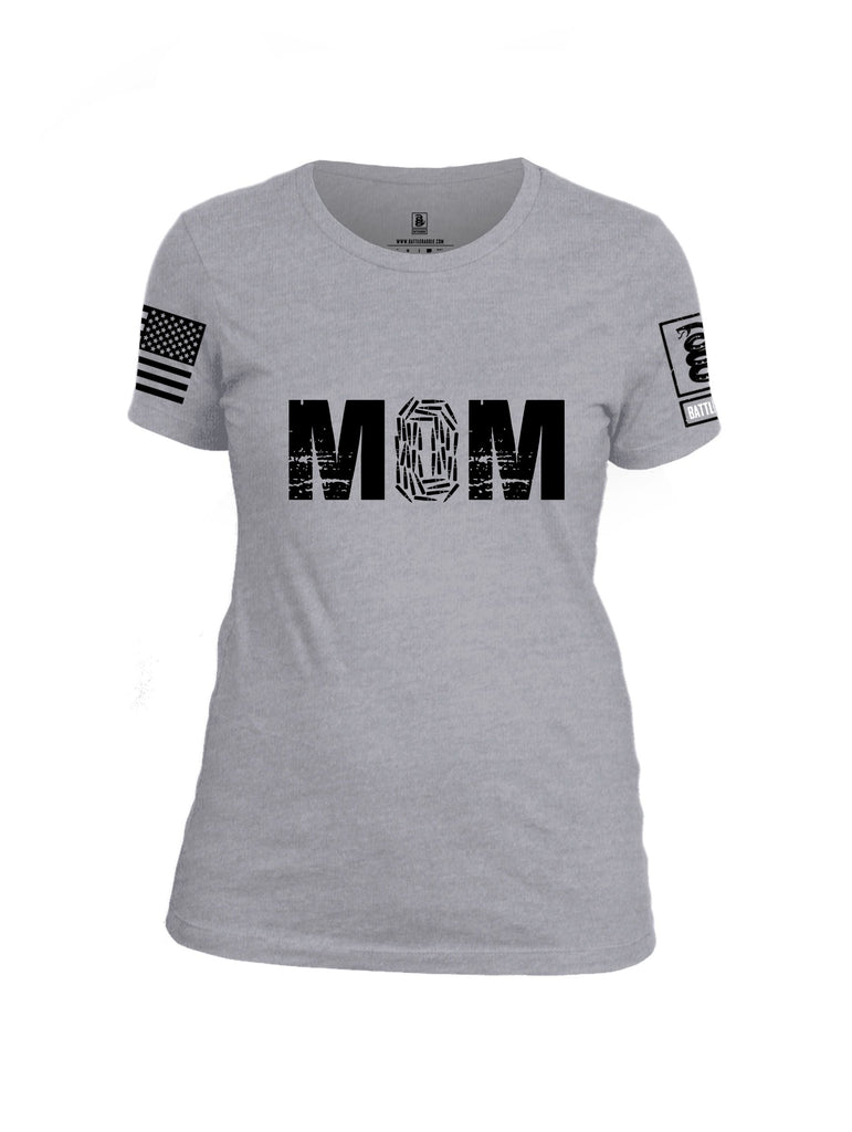 Battleraddle Mom Bullets Black Sleeves Women Cotton Crew Neck T-Shirt