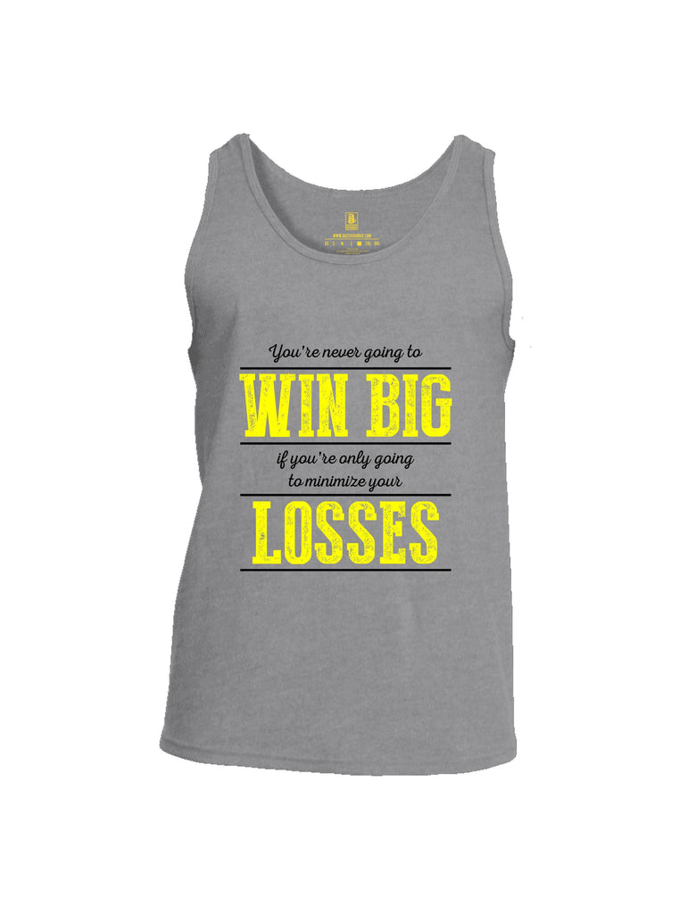 Battleraddle You'Re Never Going To Win Big  Yellow Sleeves Men Cotton Cotton Tank Top