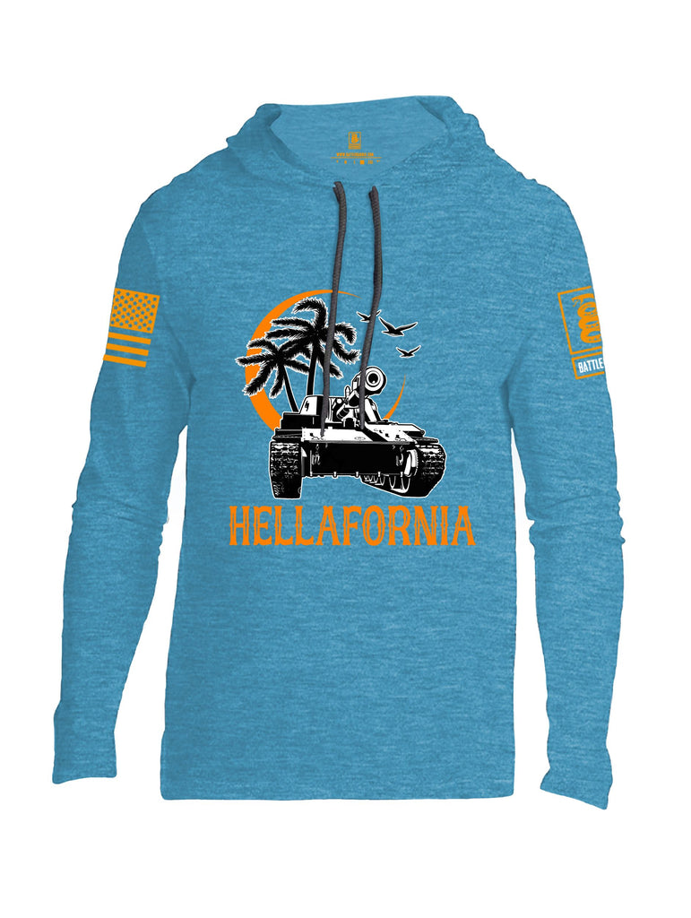 Battleraddle Hellafornia Orange Sleeves Men Cotton Thin Cotton Lightweight Hoodie