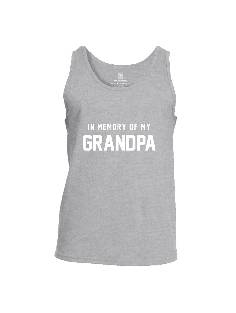 Battleraddle In Memory Of My Grandpa White Sleeves Men Cotton Cotton Tank Top