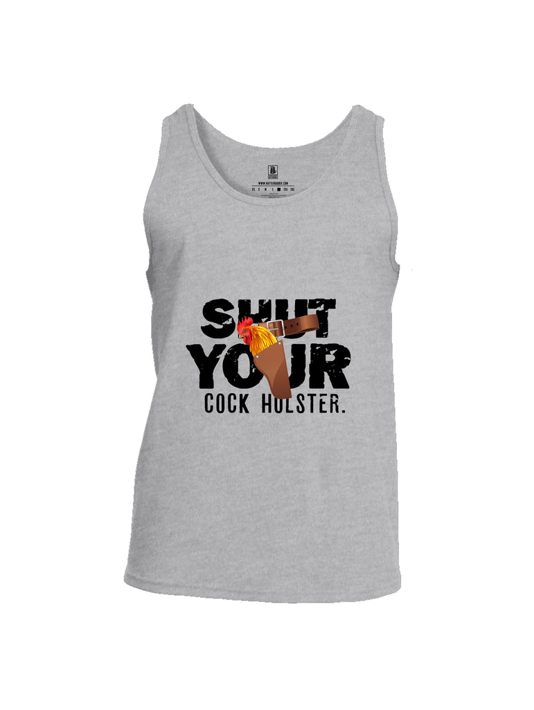 Battleraddle Shut Your Cock Holster Black Sleeves Men Cotton Cotton Tank Top