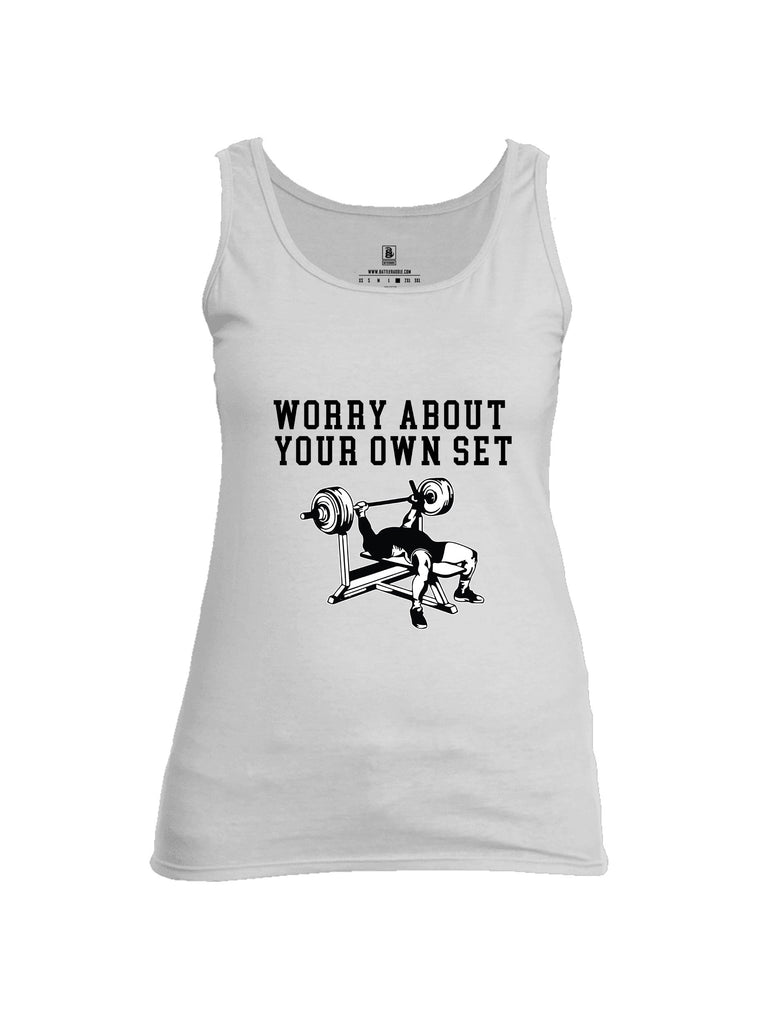 Battleraddle Worry About Your Own Set  Black Sleeves Women Cotton Cotton Tank Top