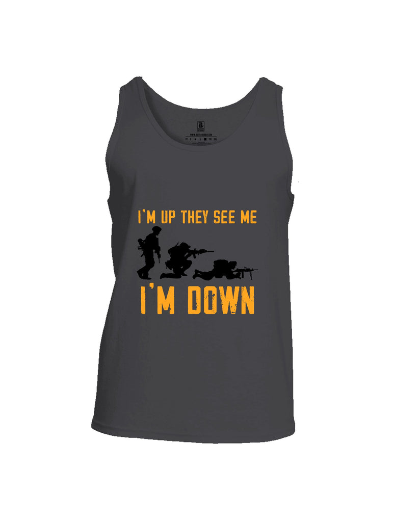 Battleraddle Im Up They See Me   Black Sleeves Men Cotton Cotton Tank Top