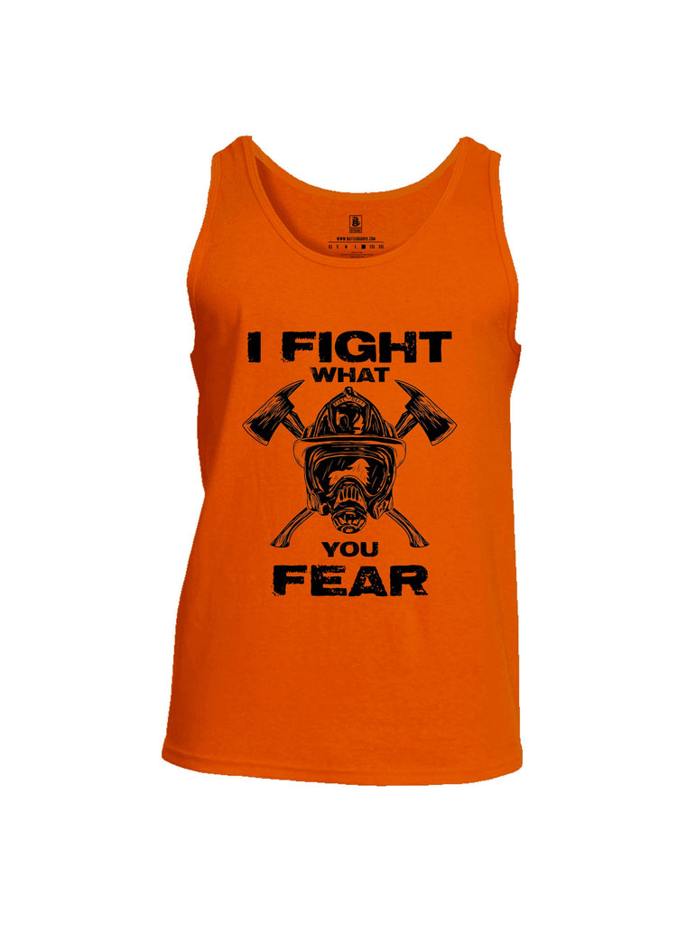 Battleraddle I Fight What You Fear  Black Sleeves Men Cotton Cotton Tank Top