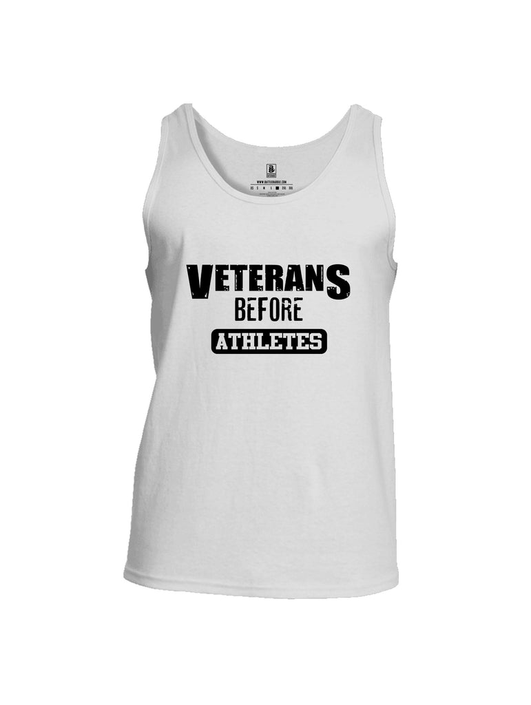 Battleraddle Veterans Before Athletes Black Sleeves Men Cotton Cotton Tank Top