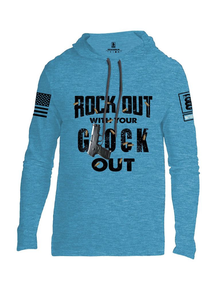 Battleraddle Rock Out With Your Glock Out Black Sleeves Men Cotton Thin Cotton Lightweight Hoodie